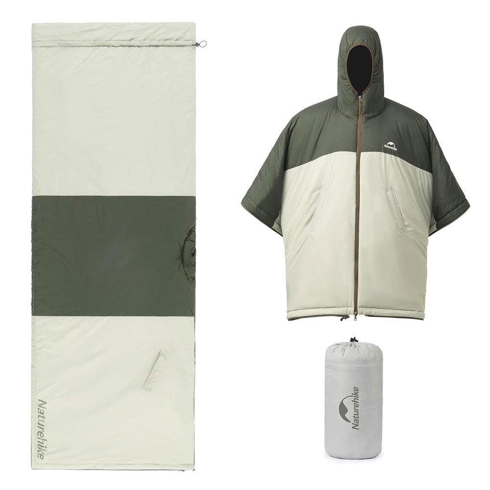 Naturehike Cloak Wearable Sleeping Bag Green/Tan