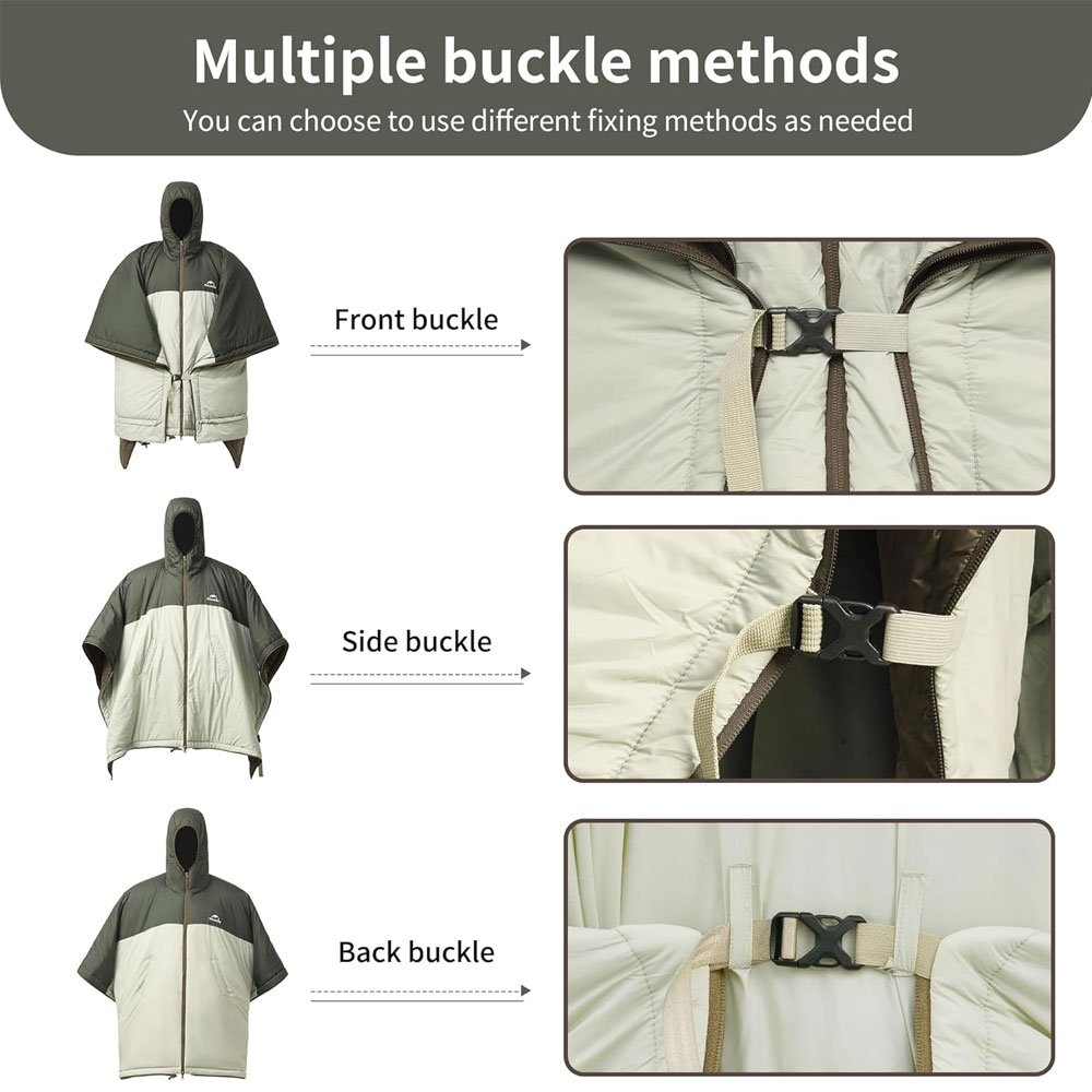 Naturehike Cloak Wearable Sleeping Bag Green/Tan
