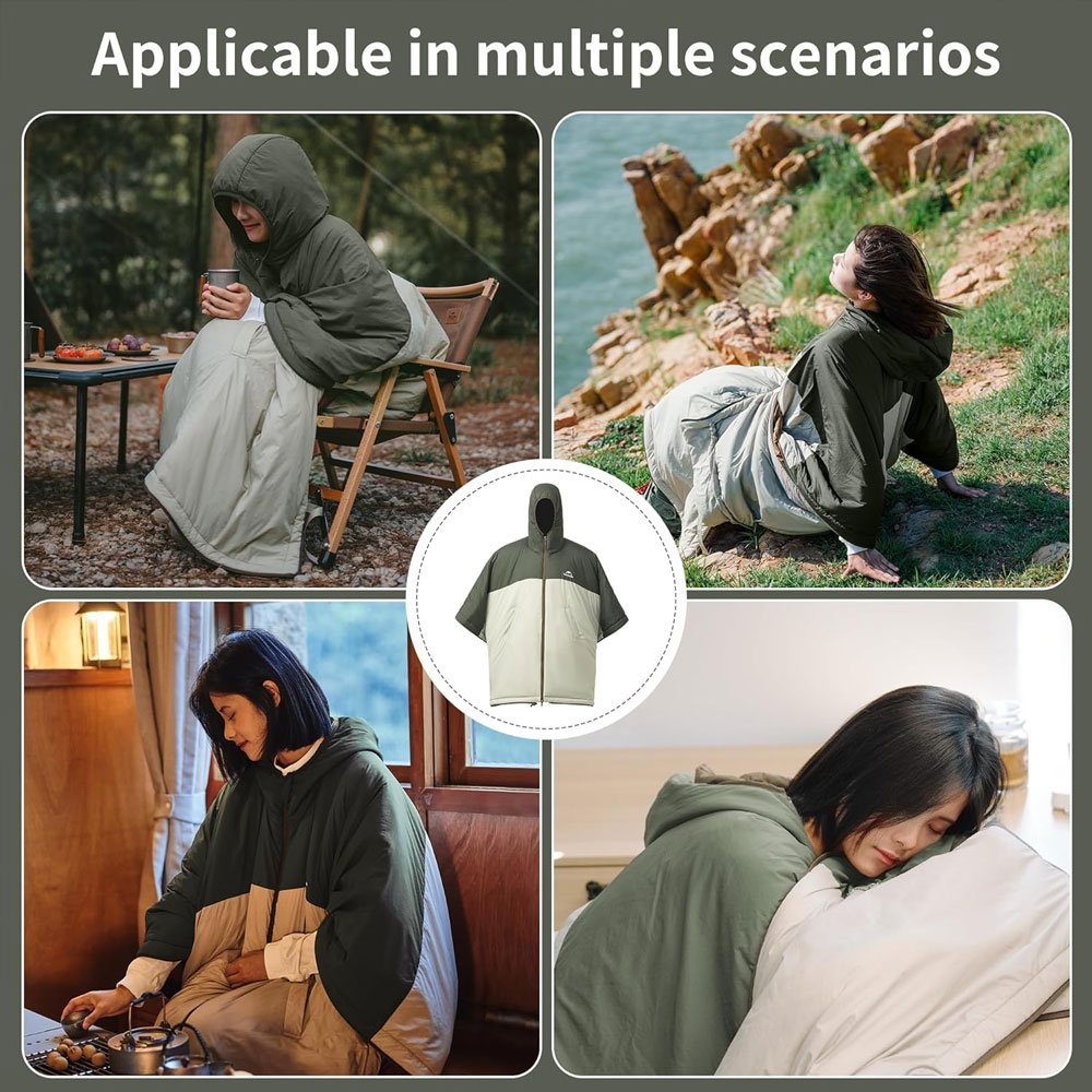 Naturehike Cloak Wearable Sleeping Bag Green/Tan