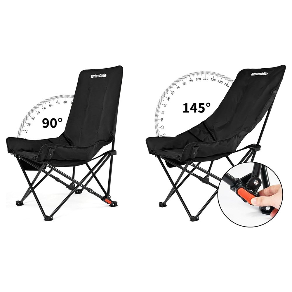 Naturehike Sea Star 001 Moon High Back Padded Camping Chair Black