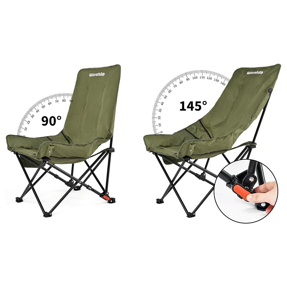 Naturehike Sea Star 001 Moon High Back Padded Camping Chair Green