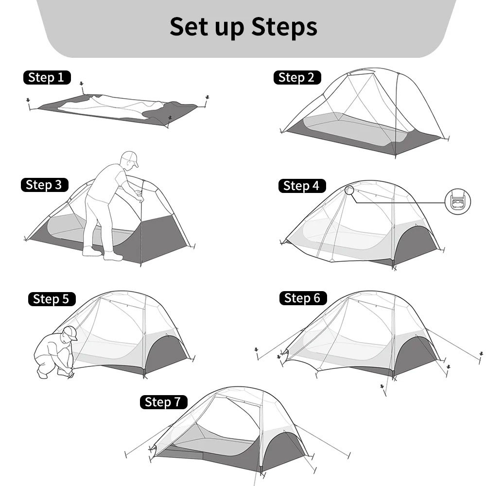 Naturehike Star River Ultralight Backpacking 2P Tent Sand