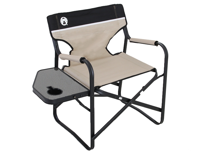 Coleman Directors Plus Chair with Side Table - Steel