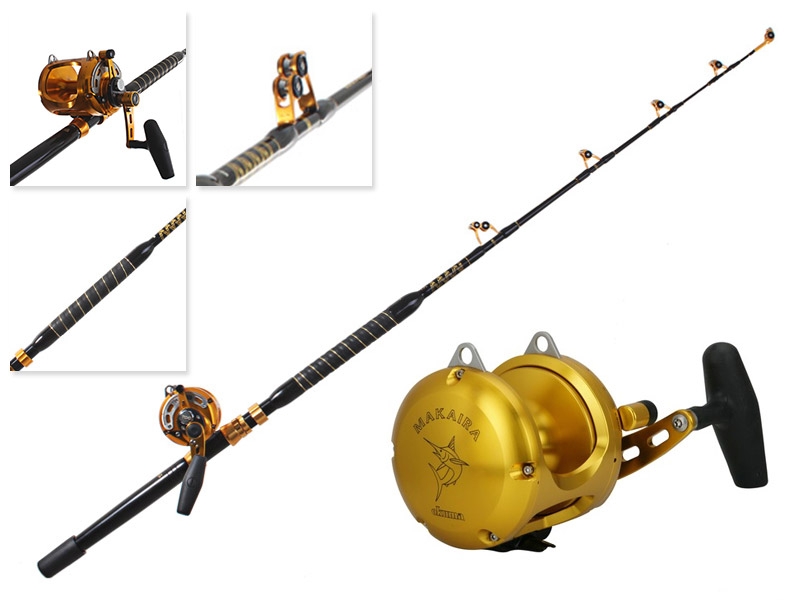 Okuma Makaira Gold 30 Stand-Up Game Combo with ALPS Bearing Rollers 5'8'' 15kg 1pc