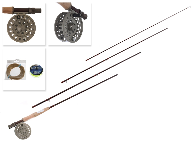 Okuma SLV 5/6 and Taimer XTCII No.6 Fly Fishing Combo with Fly Line and Backing with Tube