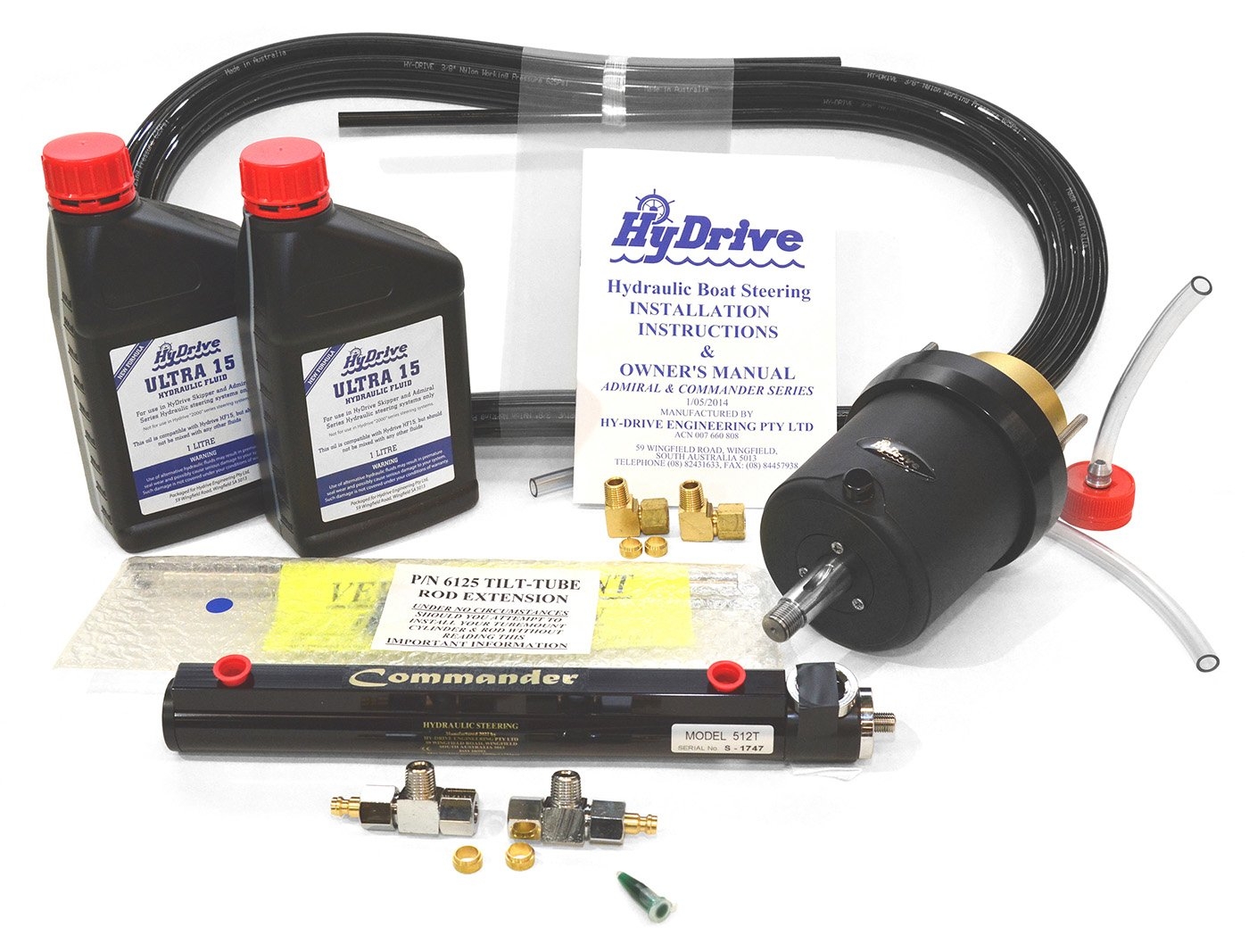 HyDrive COMKIT-SPORT-PRO Side Mount Style Outboard Steering Kit 150HP