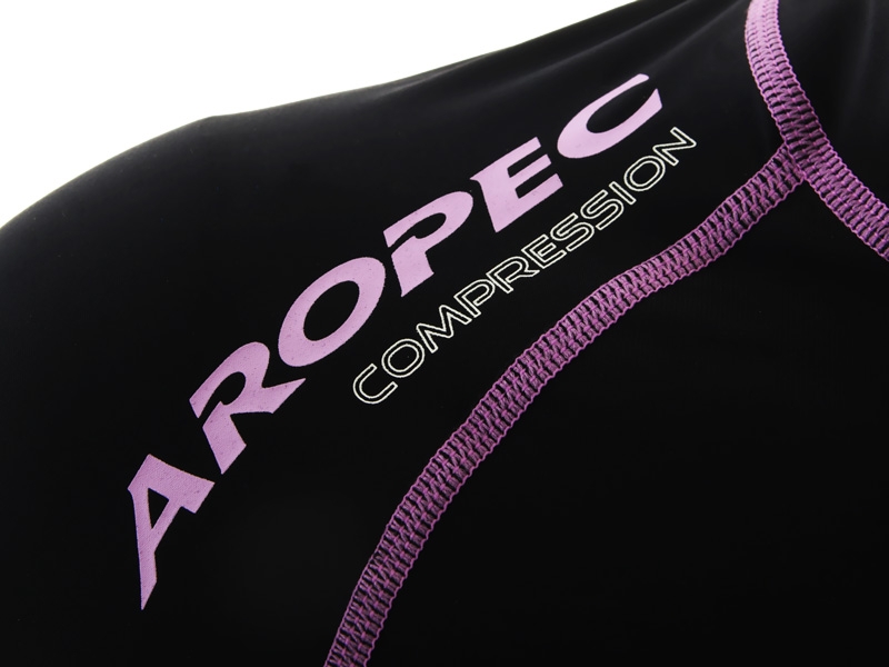 Aropec Compression Womens Long Sleeve Top Black/Purple XL