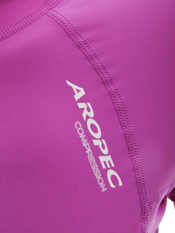 Aropec Sports Womens Long Sleeve Compression Top Purple Large