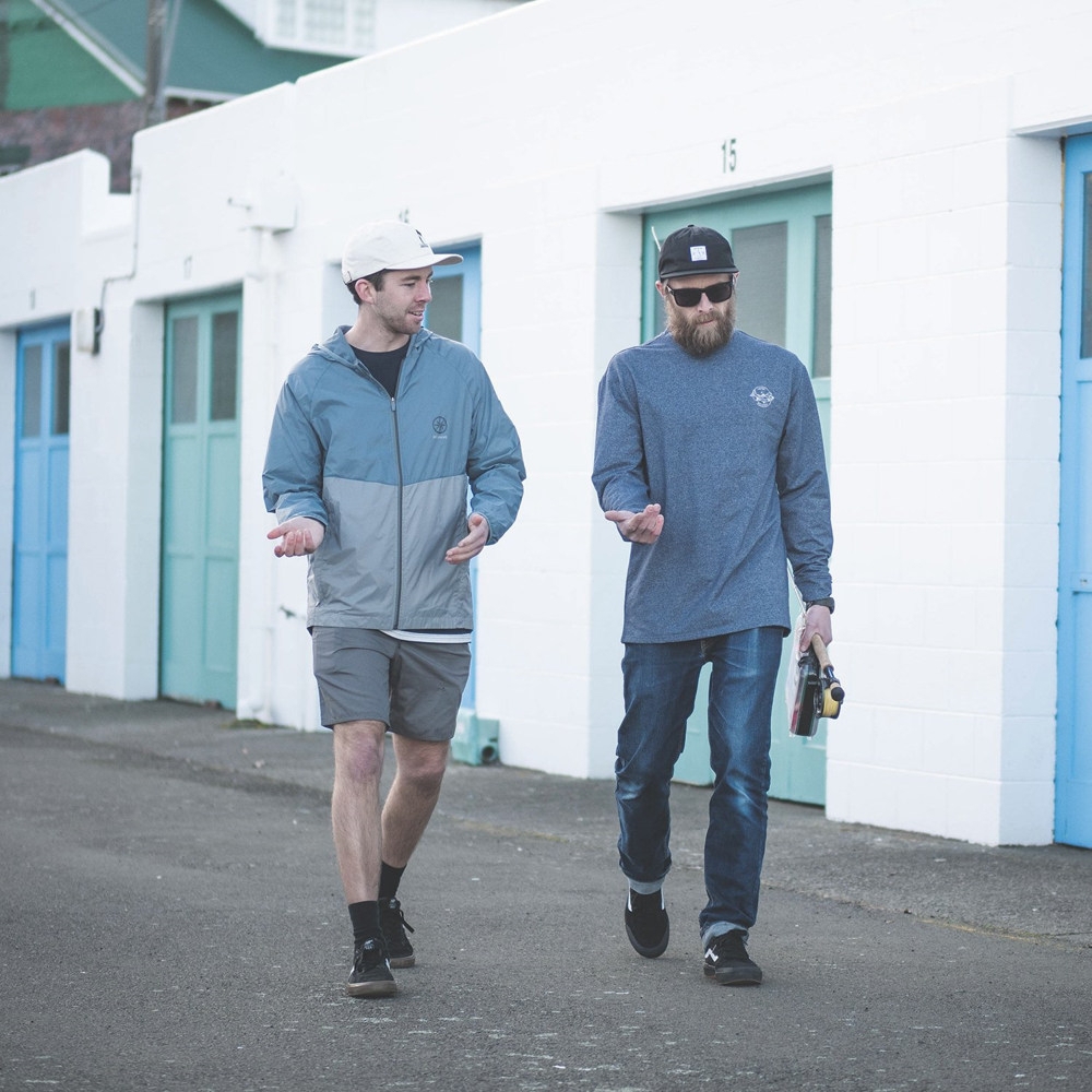 Desolve Compass Nylon Mens Windcheater Rain Jacket/Coat Mist/Steel S