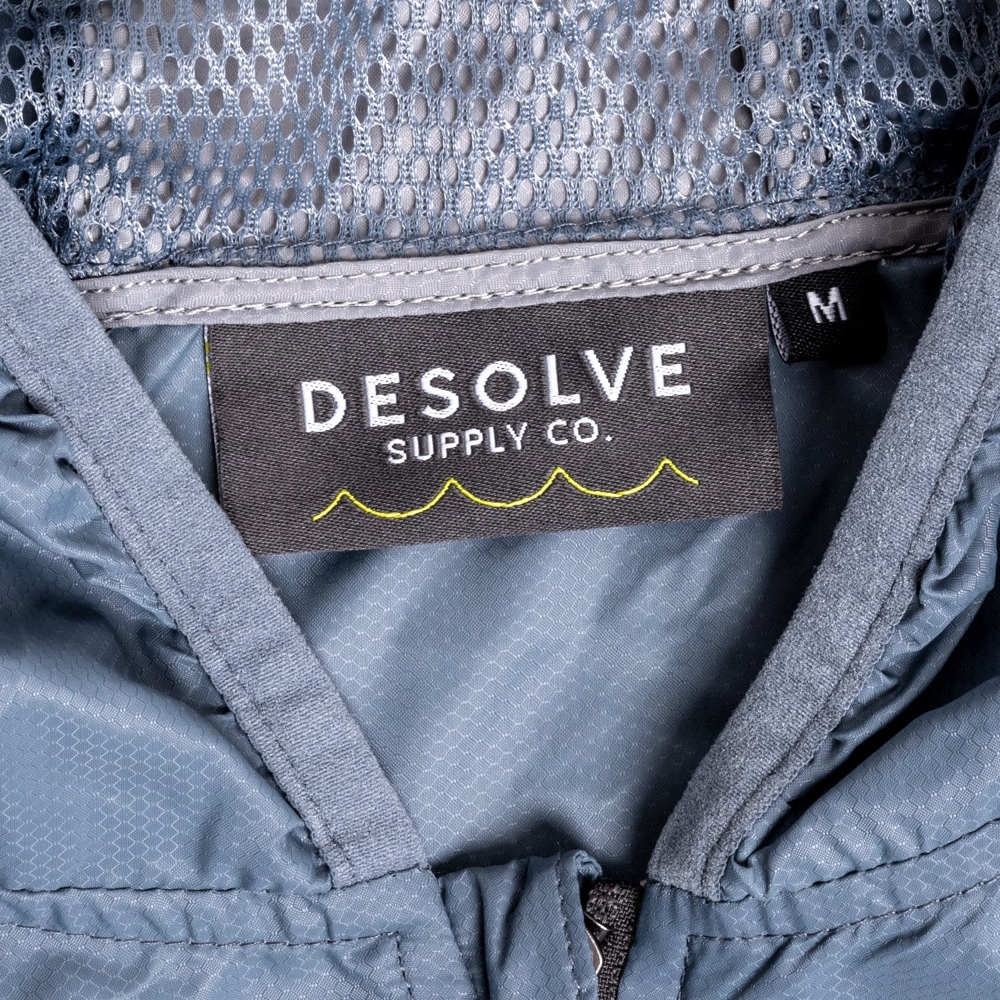 Desolve Compass Nylon Mens Windcheater Rain Jacket/Coat Mist/Steel S