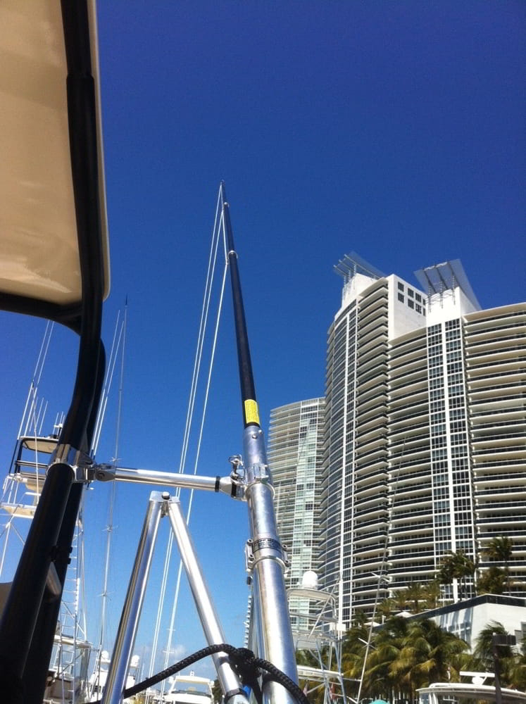 Rupp Top Gun Carbon Fiber Fixed Outrigger Pole 5.48m Black/Silver