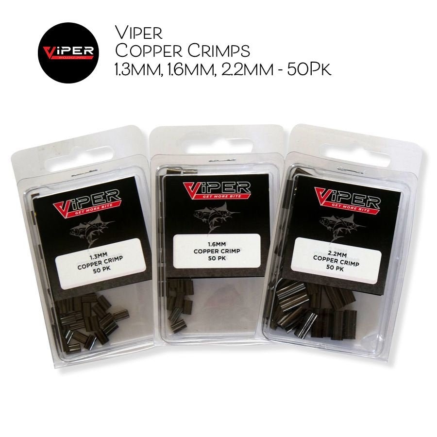 Viper Tackle Copper Crimps Qty 50 2.0mm
