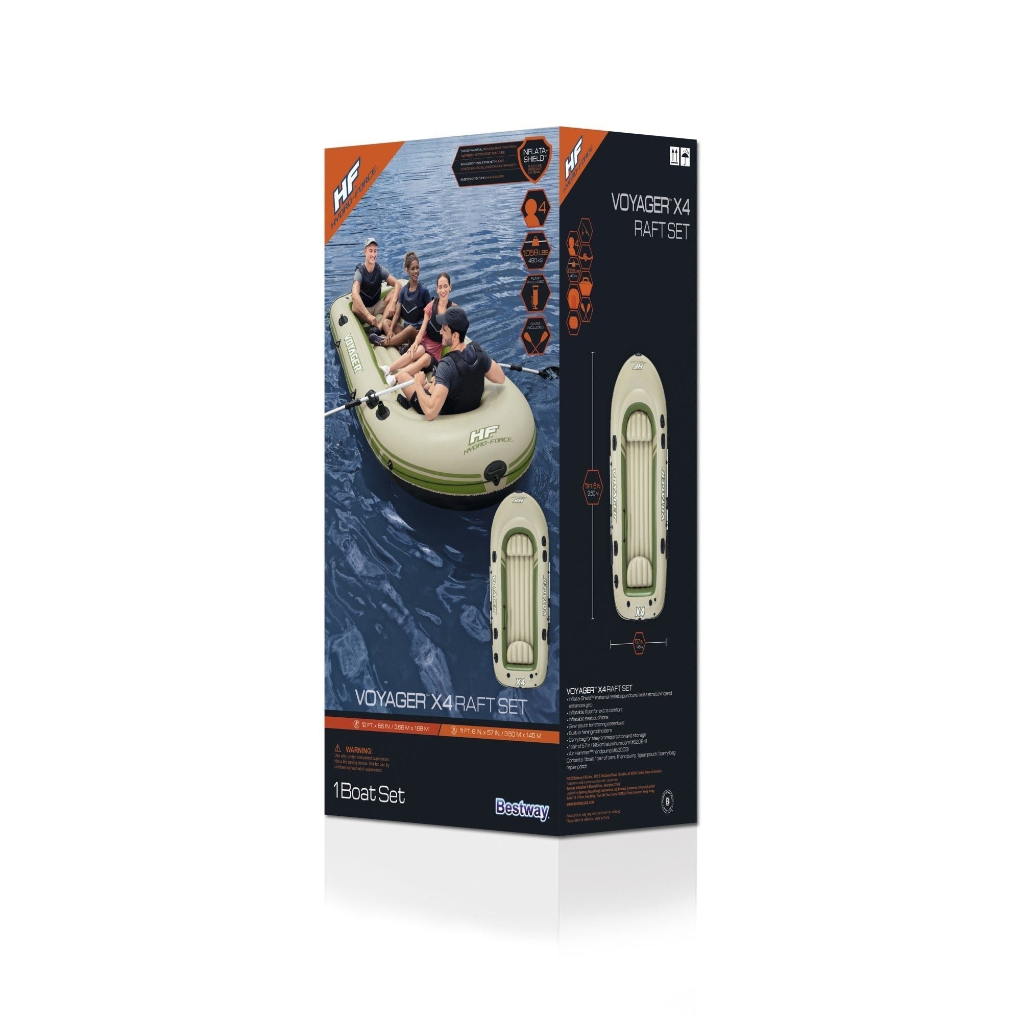 Hydro-Force Voyager X4 Inflatable Raft Set 3.5m