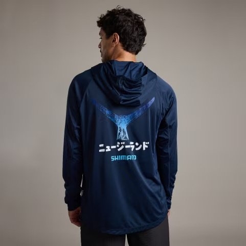 Shimano Gyotaku Tech Quick-Dry UPF50 Hoodie Marlin Tail