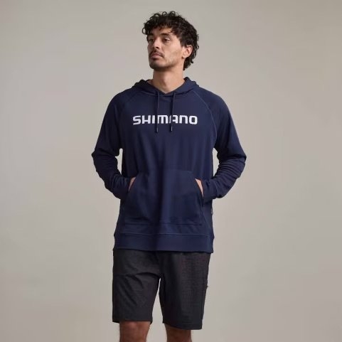Shimano Gyotaku Lightweight UPF Hoodie Snapper Navy