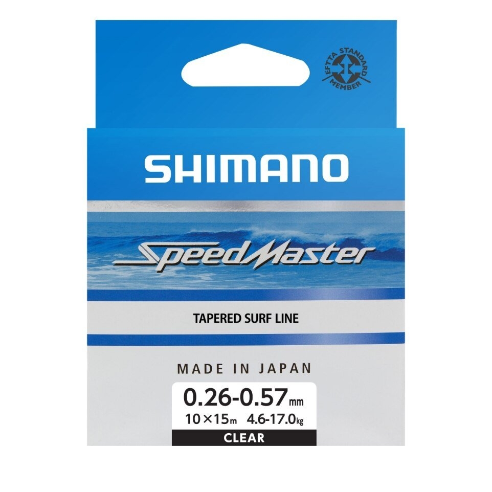 Shimano Speedmaster Surf Tapered Leader Clear 10-Pack 15m 0.26-0.57mm