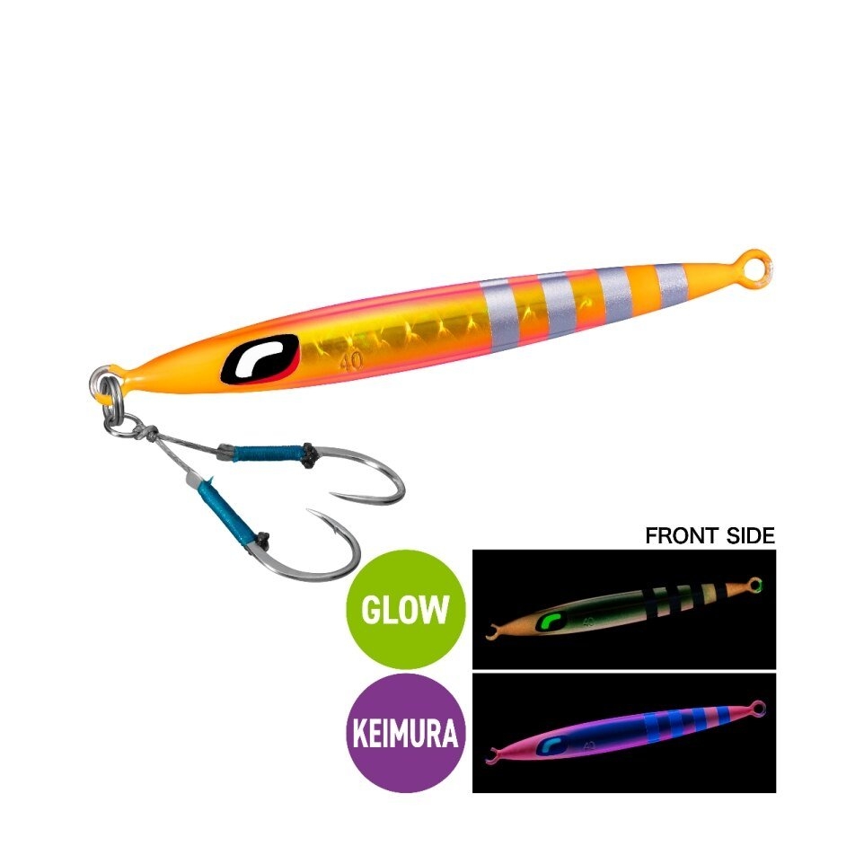 Shimano Ocea Pebble Light Slow Pitch Metal Jig 40g Orange Gold UV