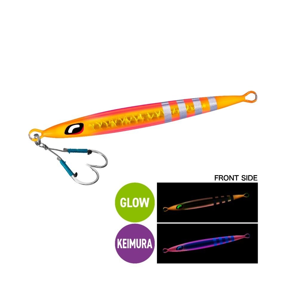 Shimano Ocea Pebble Light Slow Pitch Metal Jig 80g Orange Gold UV