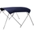 Oceansouth 4 Bow Stainless Steel Cruiser Bimini 2.4m-2.7m Blue