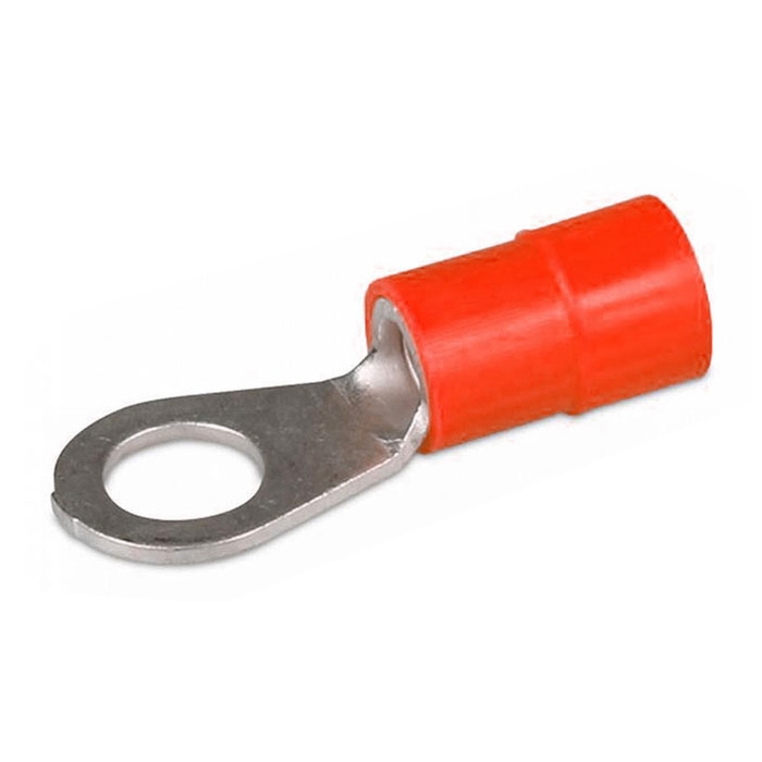 Hella Marine Eye Crimp Terminal - Red 6.3mm Qty 100