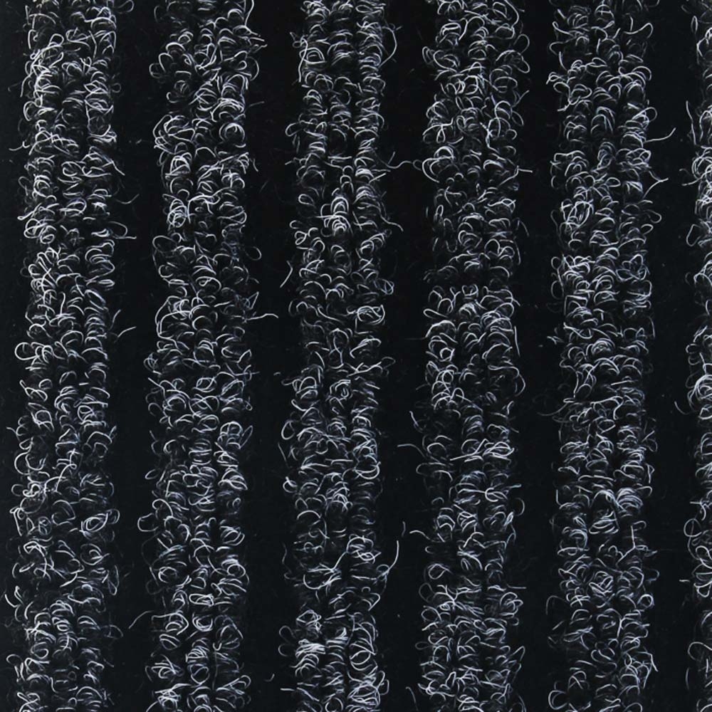Belgotex Crusader UV Ribbed Needlepunch Carpet Anthracite 2m Wide - Sold Per Metre