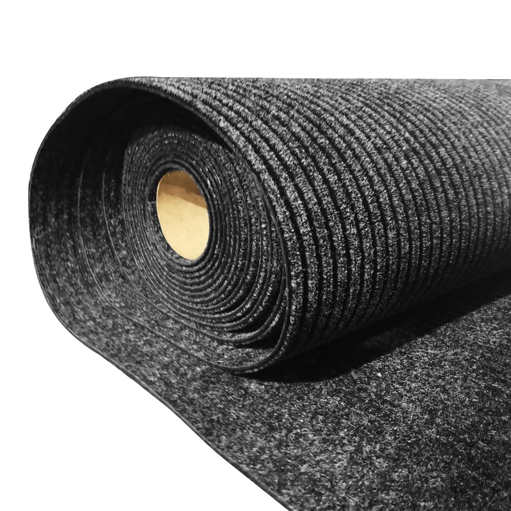 Belgotex Crusader UV Ribbed Needlepunch Carpet Anthracite 2m Wide - Sold Per Metre