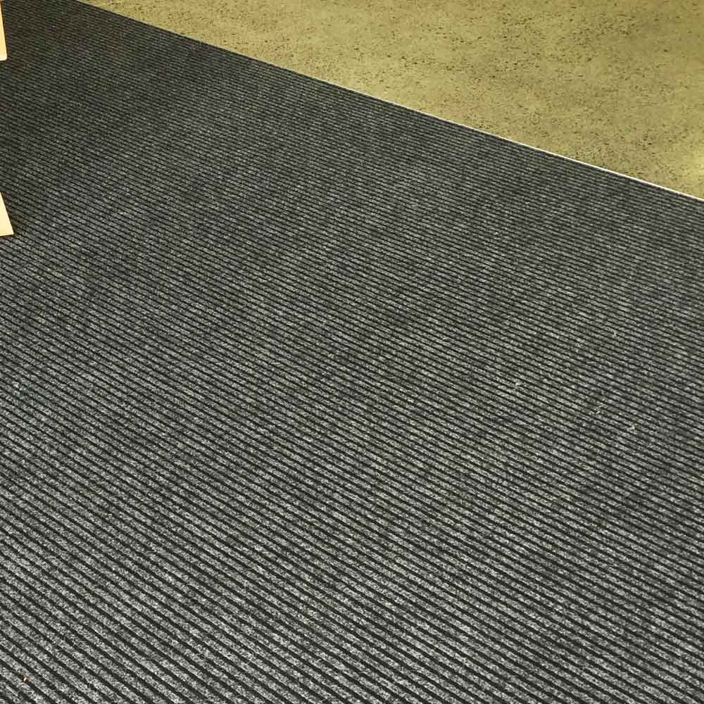 Belgotex Crusader UV Ribbed Needlepunch Carpet Anthracite 2m Wide - Sold Per Metre