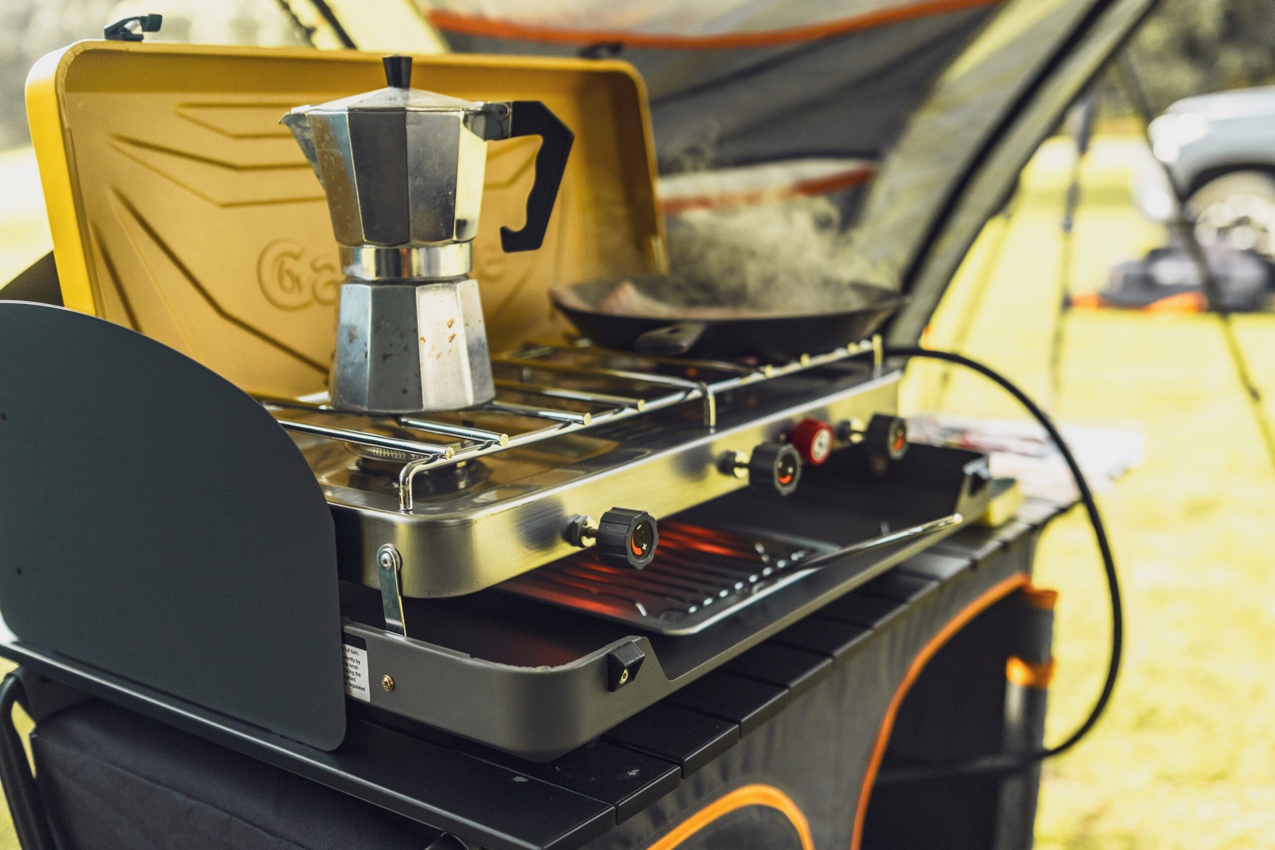 Gasmate 2 Burner LPG Stove with Grill