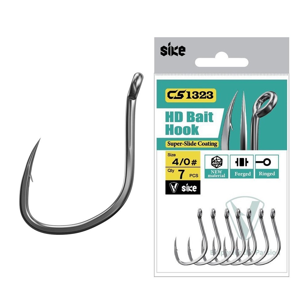 Sike CS1323 Super-Slide HD Bait Hooks 4/0 Qty 7