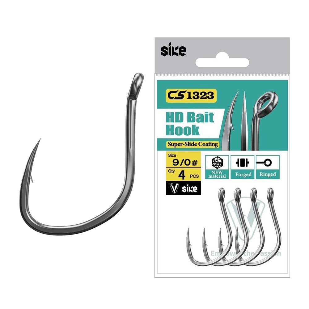 Sike CS1323 Super-Slide HD Bait Hooks 9/0 Qty 4
