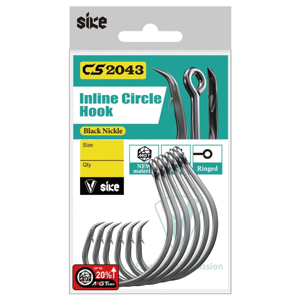 Sike CS2043 Black Nickel Inline Circle Hooks