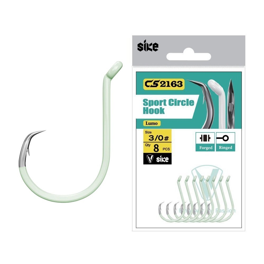 Sike CS2163 Super Lumo Sport Circle Hooks 3/0 Qty 8