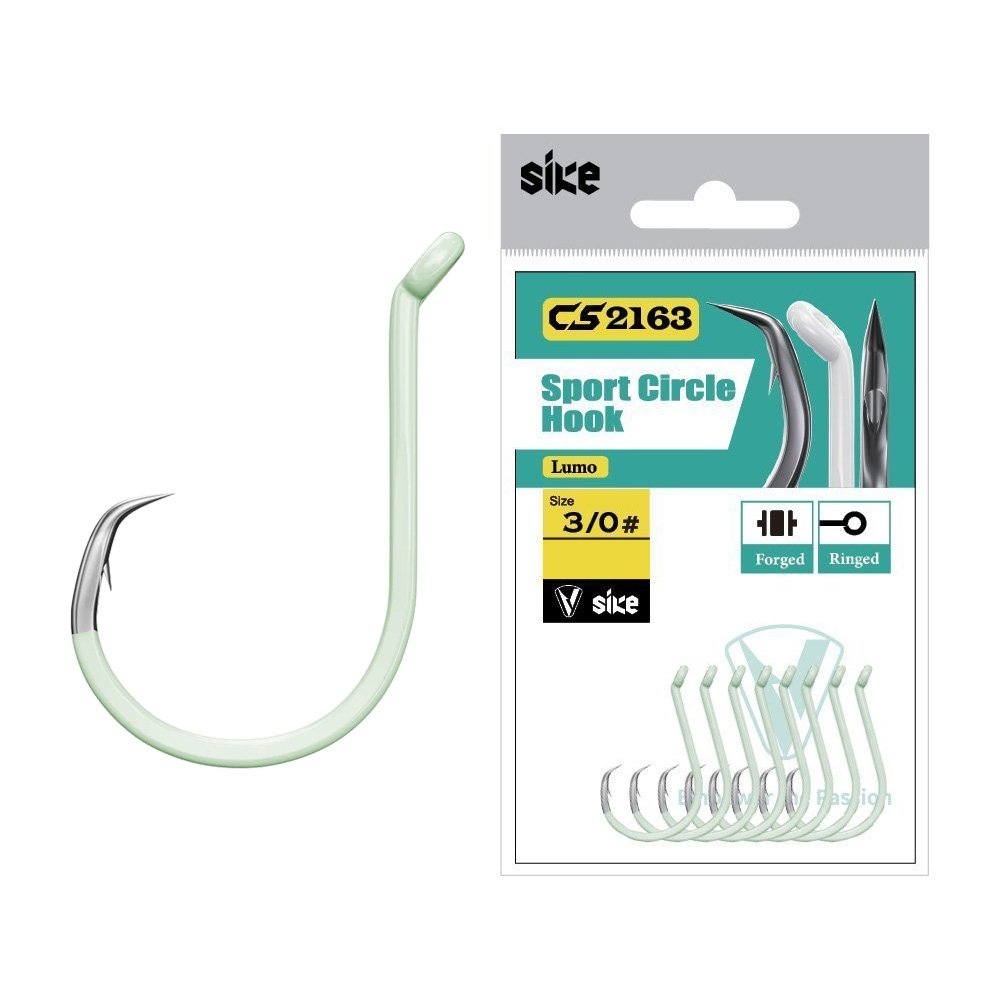 Sike CS2163 Super Lumo Sport Circle Hooks Bulk Pack 3/0 Qty 25