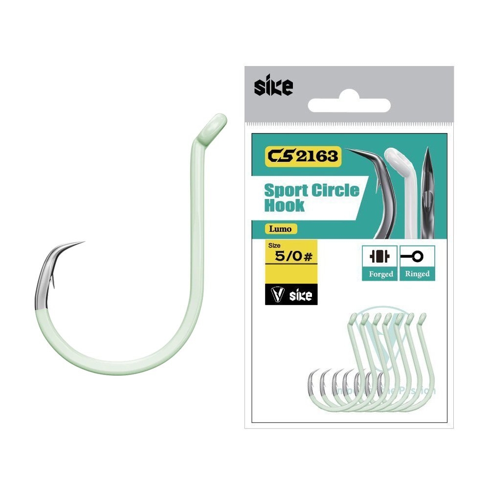 Sike CS2163 Super Lumo Sport Circle Hooks Bulk Pack 5/0 Qty 25