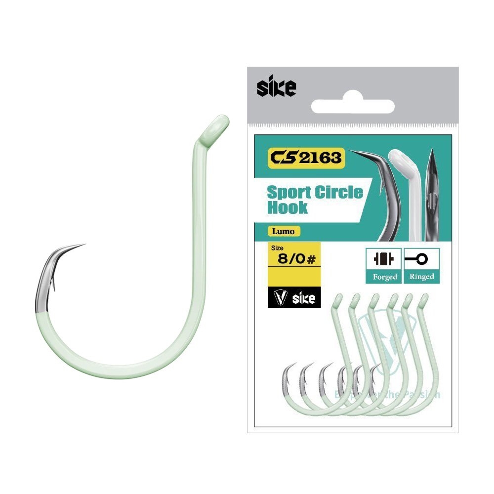 Sike CS2163 Super Lumo Sport Circle Hooks Bulk Pack 8/0 Qty 25