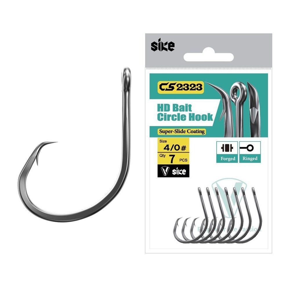 Sike CS2323 Super-Slide HD Bait Circle Hooks 4/0 Qty 7