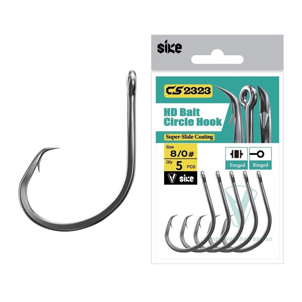 Sike CS2323 Super-Slide HD Bait Circle Hooks 8/0 Qty 5