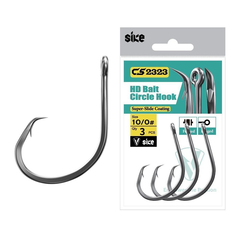 Sike CS2323 Super-Slide HD Bait Circle Hooks 10/0 Qty 3