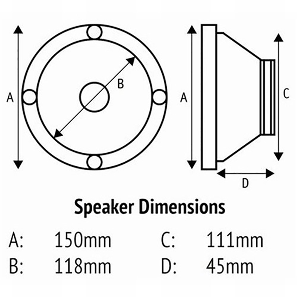 Marine Coaxial 2-Way Speakers 5in Pair