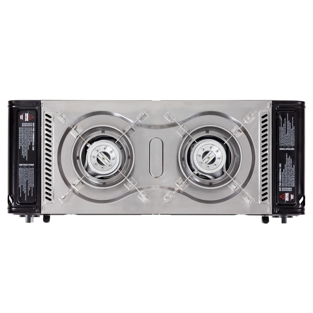 Gasmate Travelmate II Deluxe Twin Stove with Hotplate - Returned Unit