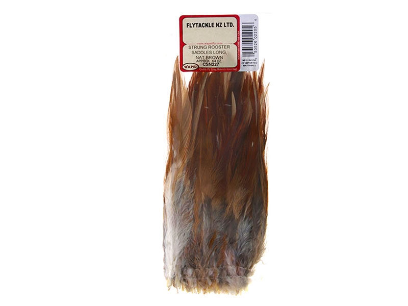 Wapsi Strung Rooster Saddle Hackle Natural Brown