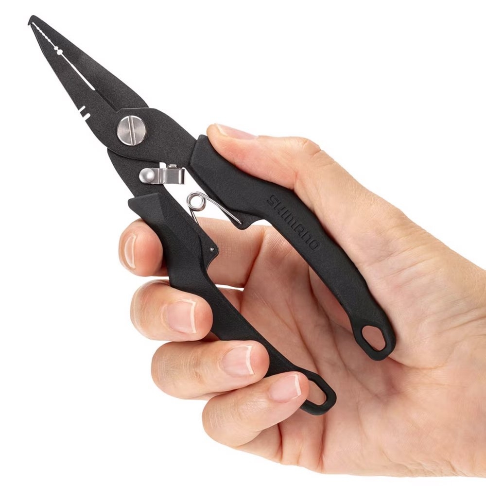 Shimano AD Split Ring Pliers with Cutter 6in Black