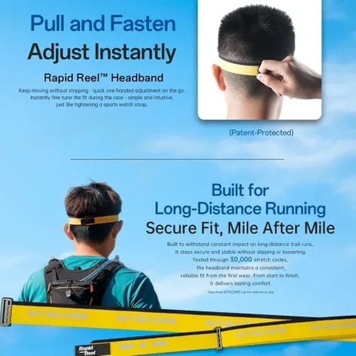 NITECORE Trail Running Led Headlamp Torch 1600 Lumens Vivid Purple
