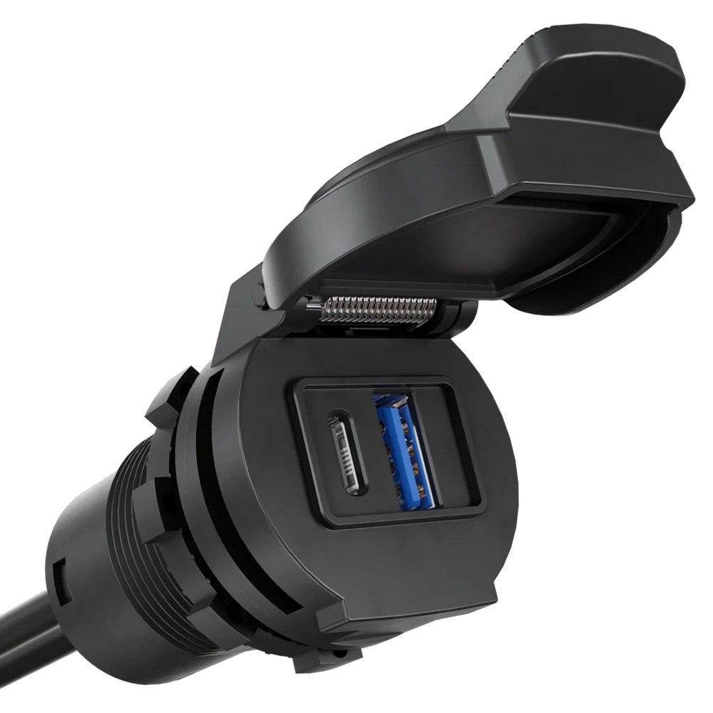 AquaAmp Waterproof Dual USB-A/C Smart Charger 6W/30W