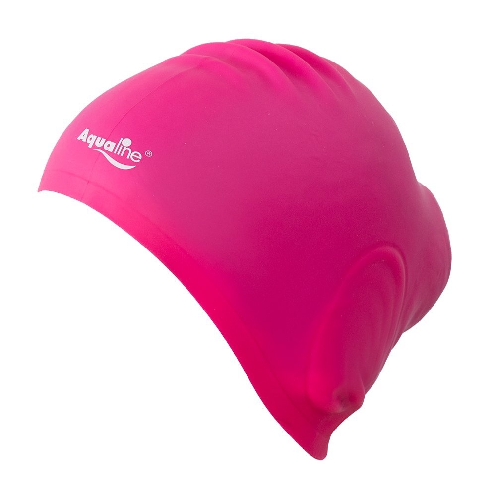 Aqualine Long Hair Silicone Swim Cap