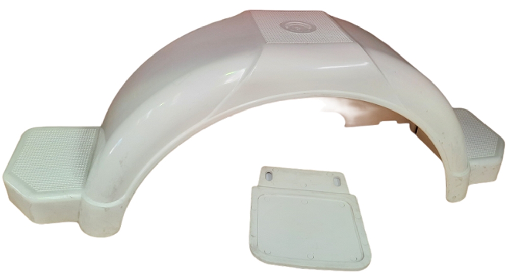 Trojan Plastic Mudguard 13in White