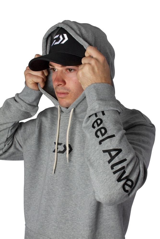 Daiwa D-Vec Mens Hoodie Grey Marle 2XL