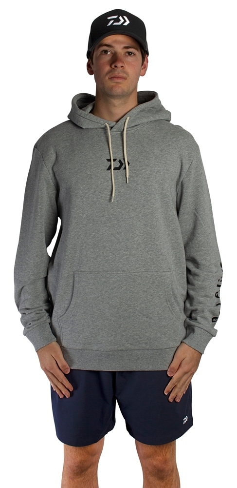 Daiwa D-Vec Mens Hoodie Grey Marle 2XL