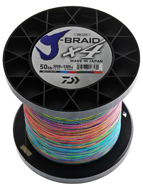 Daiwa X4 J-Braid Multi-Colour 3000m 50lb