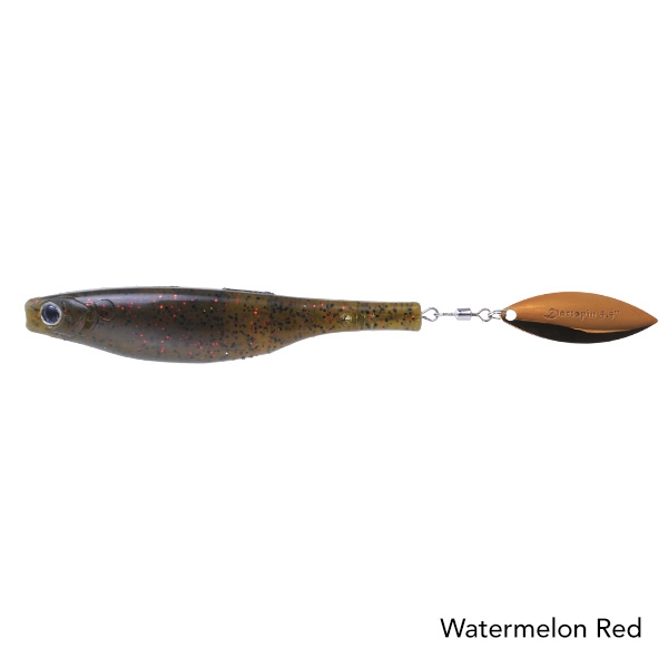 Black Magic Dartspin Soft Bait Lure 15cm Watermelon Red